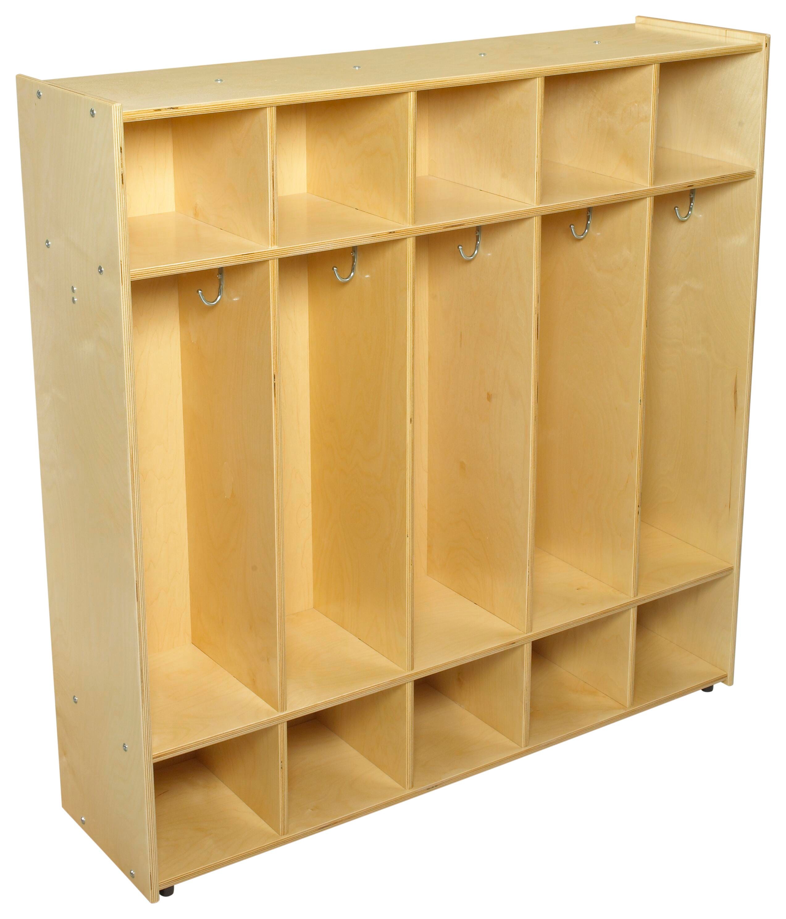 Childcraft ABC Furnishings 5-Section Coat Locker, 48 x 13 x 48 Inches 1537061